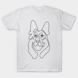 One line German Shepherd T-Shirt